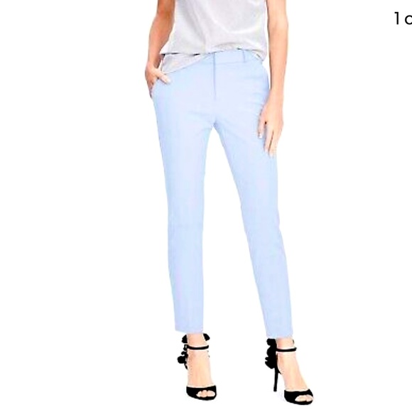 BANANA REPUBLIC Avery Fit Cropped Pant Size 6 Long Powder Blue - Picture 4 of 12